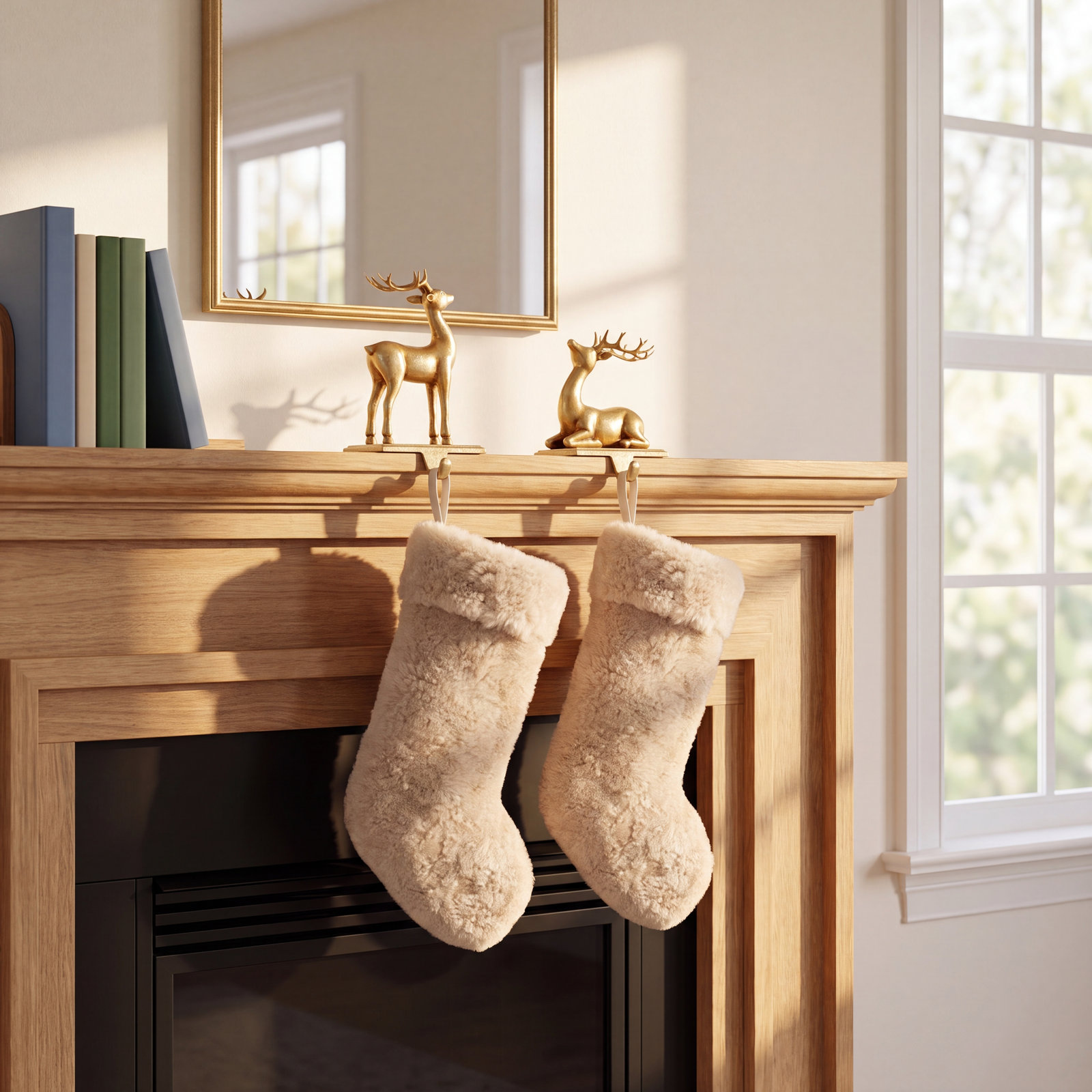 Cozy Delight Lamb  Stocking, Ivory