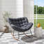 Modern Iron Frame Rocking Chair with Cushion-135262164