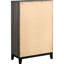 Chambre à coucher double 5 pièces de style transitionnel, couleur chêne gris, rainures noires et solutions de rangement : lit, table de chevet, commode, miroir, chiffonnier avec placage tridimensionnel, style anglais, allure moderne.