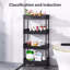 Storage Trolley Cart 88 cm H x 40 cm W 4 -Cabinet Utility Cart