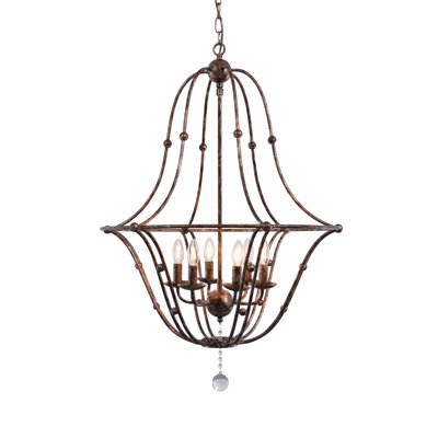 Norwich 6 - Light Glass Chandelier