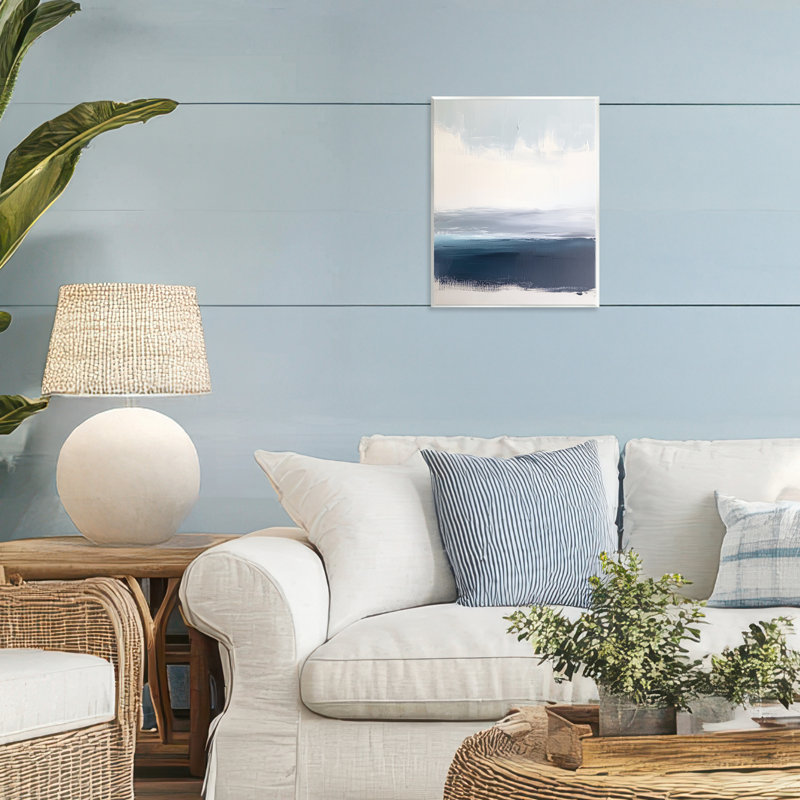 Plaque murale de paysage marin abstrait Lunetta, design par Amanda Tsoukanelis