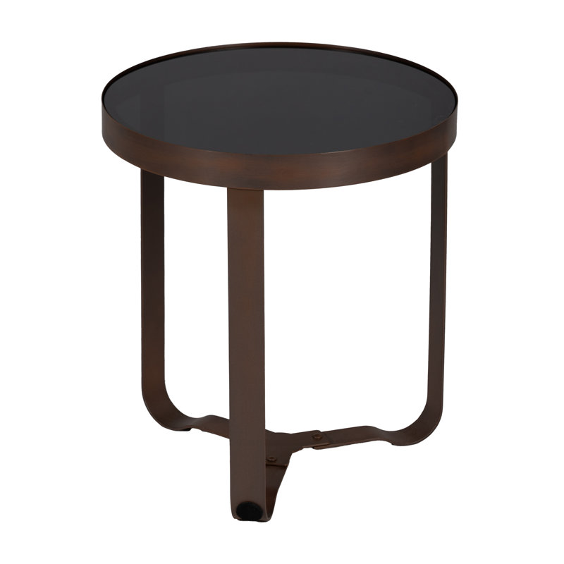 Three Leg Coffee Table, Brown, 45" H x 40" W x 40" D