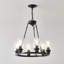 Lustre en roue de chariot 23 lumières 23,62 "moderne avec lumière (sans ampoules) pour salle de bain de chambre à coucher, salon - E26 - brun café-905924393