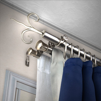 Abiona Steel Adjustable 0.81'' Triple Curtain Rod