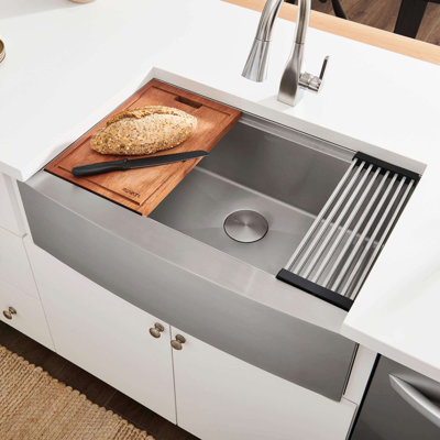 Verona Workstation Farmhouse Kitchen Sink