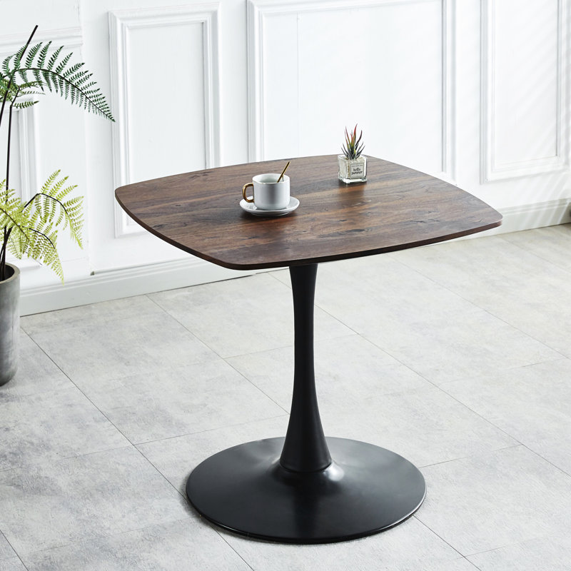 Table de salle à manger 31,5 pouces en noyer pour la décoration - apparence moderne, construction, placement polyvalent, installation rapide, style contemporain facile d'entretien, structure stable, plusieurs options de placement, facile