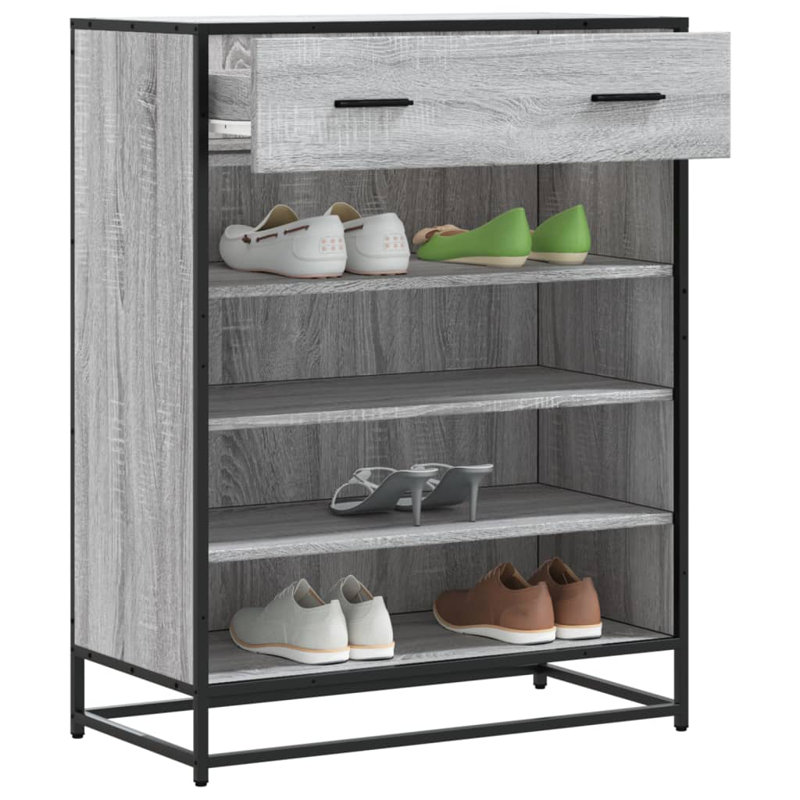 Shoe Storage Cabinet, Grey Sonoma