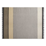 Right On Wool Striped Area Rug in Blue/Brown/Yellow/White