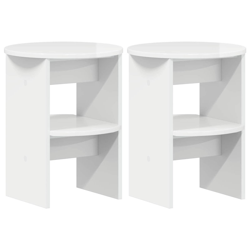 End Table, High Gloss White, 2