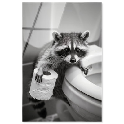 Helper Raccoon Bathroom Decor Acrylic Print by Art Remedy