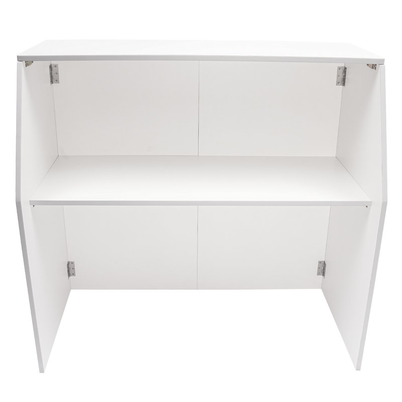 Ernfrid Portable W47.75'' Bar Cabinet For Home and Commercial Use, White