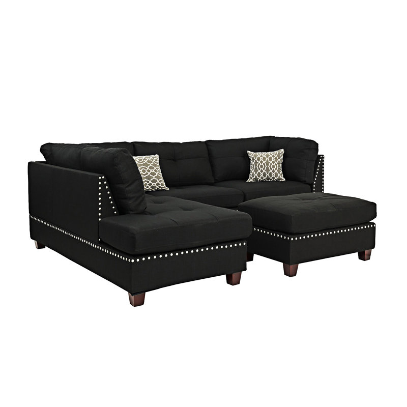 Canapé modulaire réversible avec repose-pieds