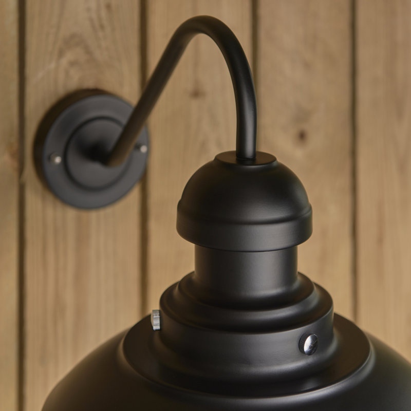 Conkling 27cm H Outdoor Wall Lantern, Black