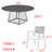 Modern simple rattan solid wood dining table set