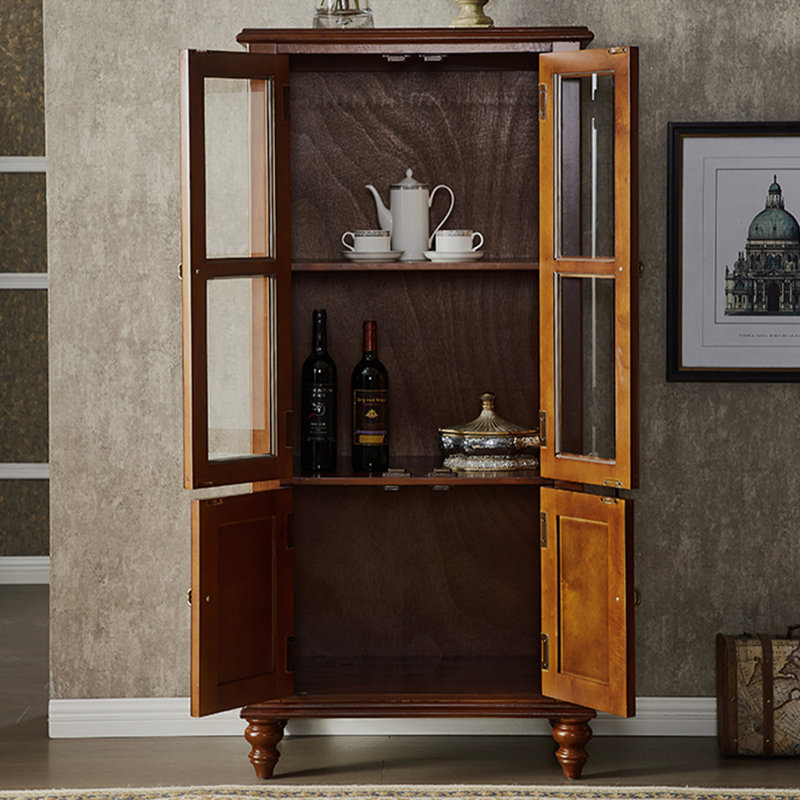 American Light Luxury Solid Wood Accent Cabinet