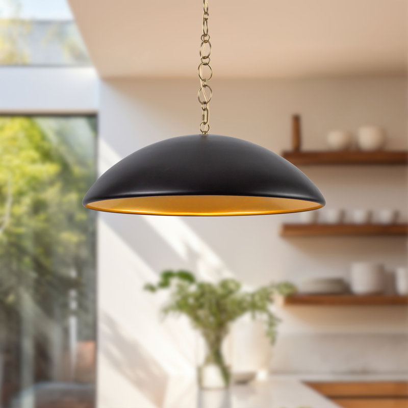 Luminaire suspendu noir mat 27 po Atmore, Noir mat, 27.63