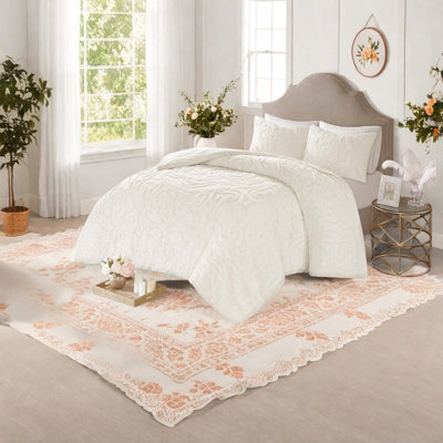 Ensembles de literie en coton touffeté à grand lit, médaillon Boho Home Comfort