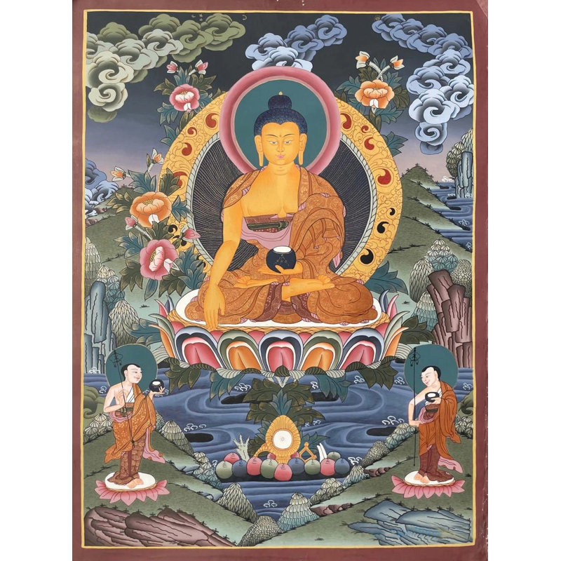 Bouddha Shakyamuni Thangka (Thangka sans brocart)