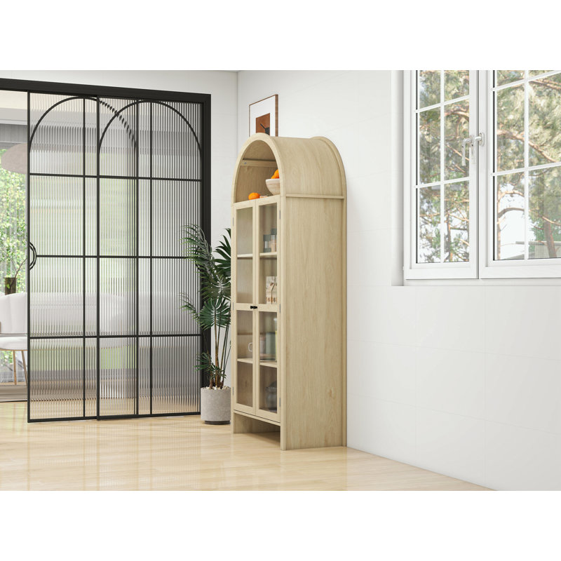 Tall Arched Storage sideboard with Adjustable Shelves