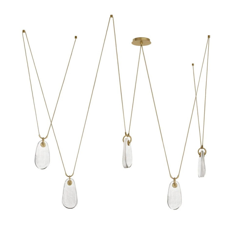 Melt 5 - Light LED Chandelier, English Bronze Iron