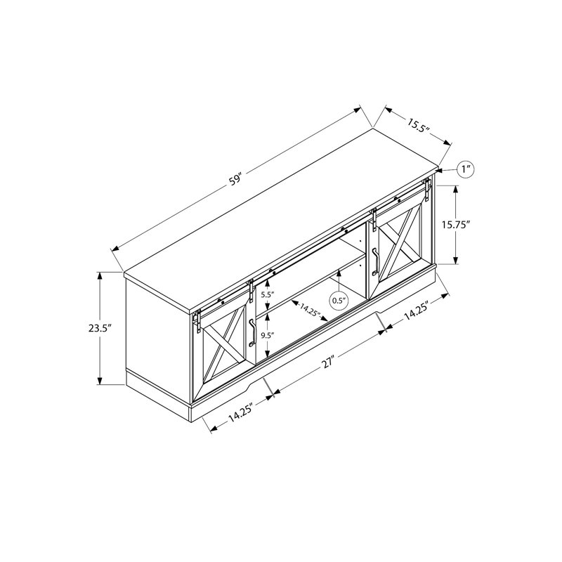 Meuble télé, meuble télé, meuble de rangement, meuble de rangement pour salon, transitionnel, 60 po