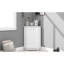 Elegant Triangle White Bathroom Cabinet - , Adjustable Shelves, Adds Class To Modern Style Corner, Shelves For Efficiency