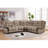 3-Piece Modern And Upholstered Soft Manual Reclining Sectional With Cupholders And Storage-100892222