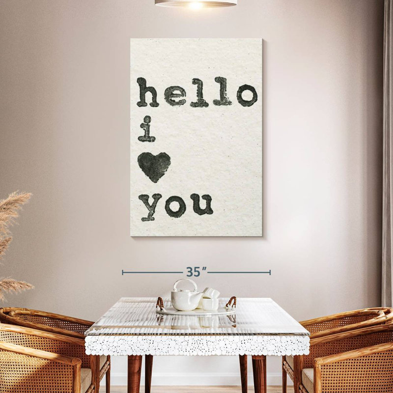 Tergel Hello I Love You, H 48 po x l 32 po