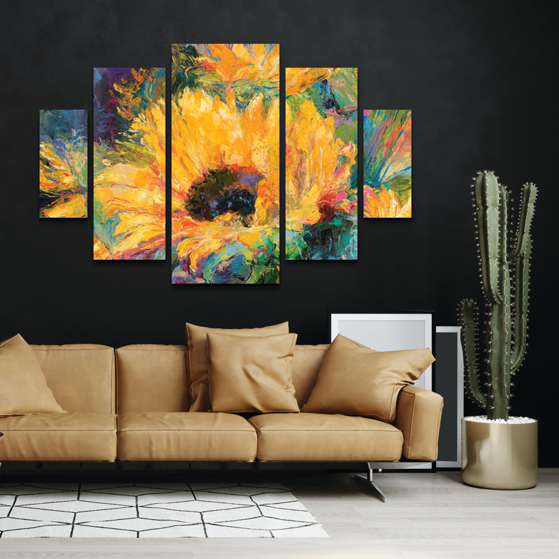 Ensemble de 5 panneaux muraux sur toile - Richard Wallich 