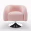 Fauteuil demi-tonneau pivotant avec base ronde en métal 31,08 "-46601577