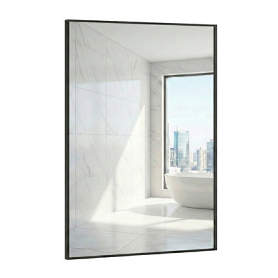 Metal Framed Rectangular Wall Mirror