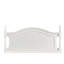 Lit double en bois blanc avec finition classique pour chambre à coucher avec tête et rails-575657548