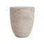 Rounded Tapered Cylindrical Structure Side Table,Travertine Finish