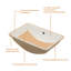 Lavabo de salle de bain rectangulaire encastré en céramique blanc avec trop-plein L 20 po x l 14 po