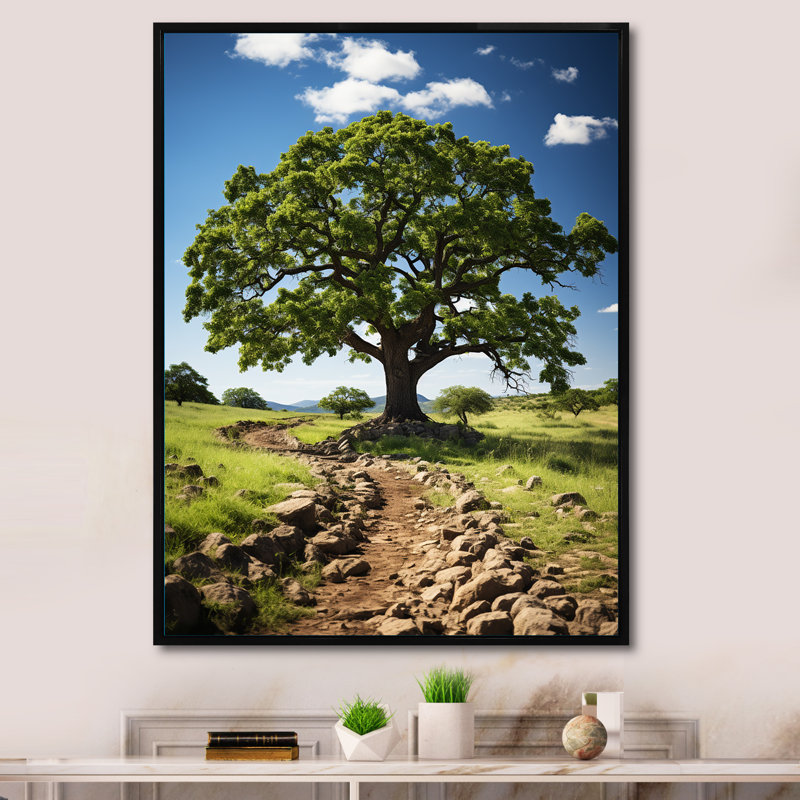 Impression sur toile florale et botanique, H 20 po x l 12 po x P 1 po, Cadre flottant noir
