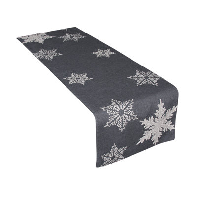 Snowflake Embroidered Christmas Table Runner