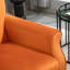 Fauteuil d'appoint à oreilles de style Mid-Century moderne avec pieds en bois robustes et support à haut dossier-647213845