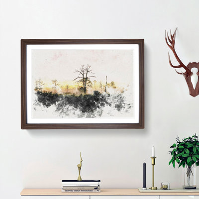 Fog over Woodland - Picture Frame Painting Print