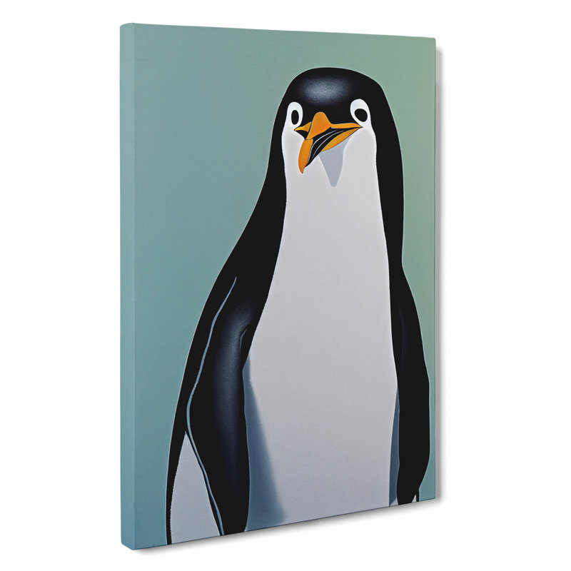Awesome Penguin - Wrapped Canvas, 50cm H x 35cm W x 3cm D