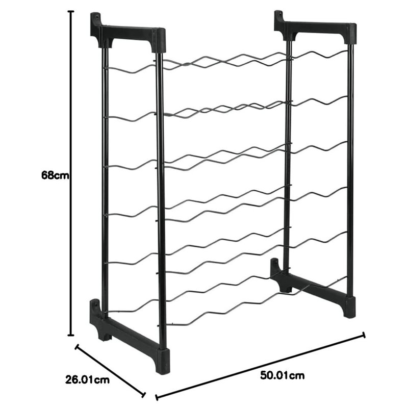 Standard Wine Bottle Rack Matte Black