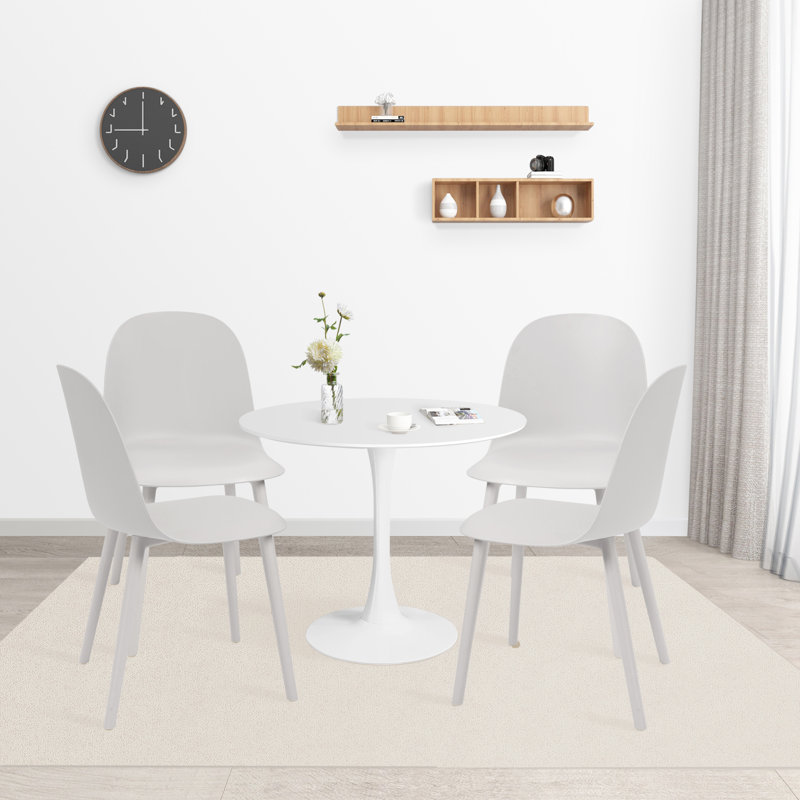 Chaise de salle à manger moderne moderne en PP, chaises de cuisine de style Mid-Century pour la salle à manger et le salon