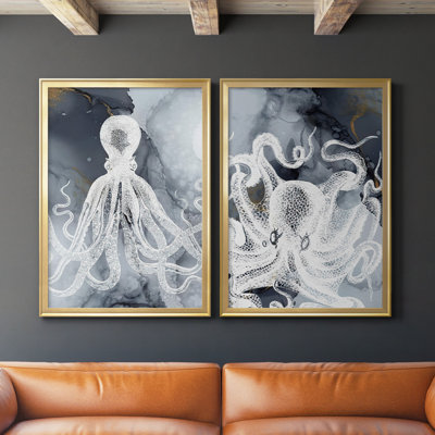 " Octopus Ink I " 2 - Pieces