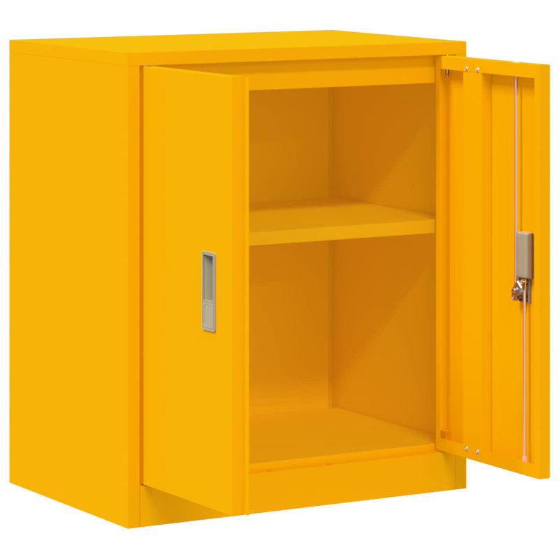 Storage Cabinet, Mustard Yellow