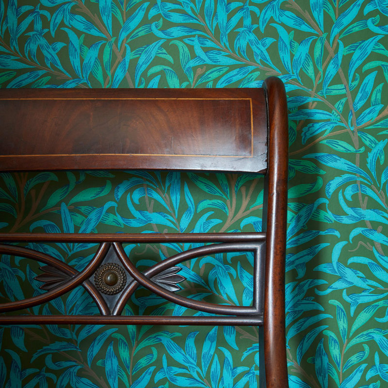 Willow Bough Wallpaper, Pink/Leaf Green