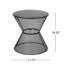 Table d'appoint - Timeless Classic, structure en fer, noir mat, aspect maille Breezy, 18,19 po P x P 18,34 H en fer noir, profondeur, largeur, hauteur du produit