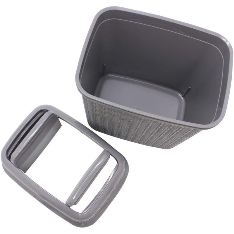 Greydon 10 Litre Touch Top Trash Can, Grey