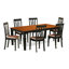 Ensemble de salle à manger 9 pièces comprenant une table de salle à manger rectangulaire avec rallonge papillon et 8 chaises de salle à manger en similicuir, noir-1723813659-1723813657-1723813656