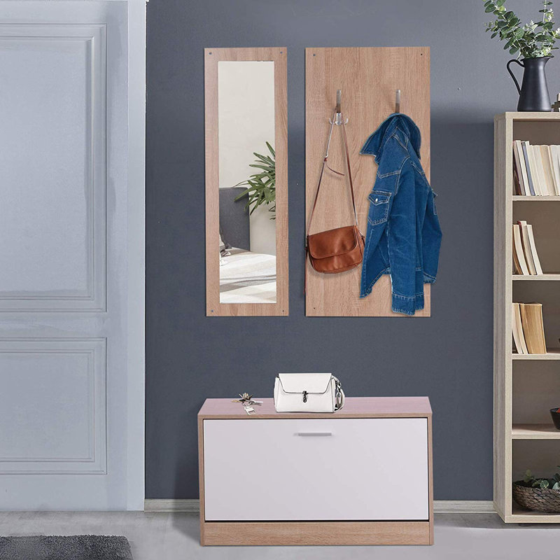 Hall Tree with Shoe Storage, Brown