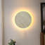Applique murale 11,8 po en travertin naturel, applique murale ronde en pierre Wabi-Sabi pour chambre à coucher et salon